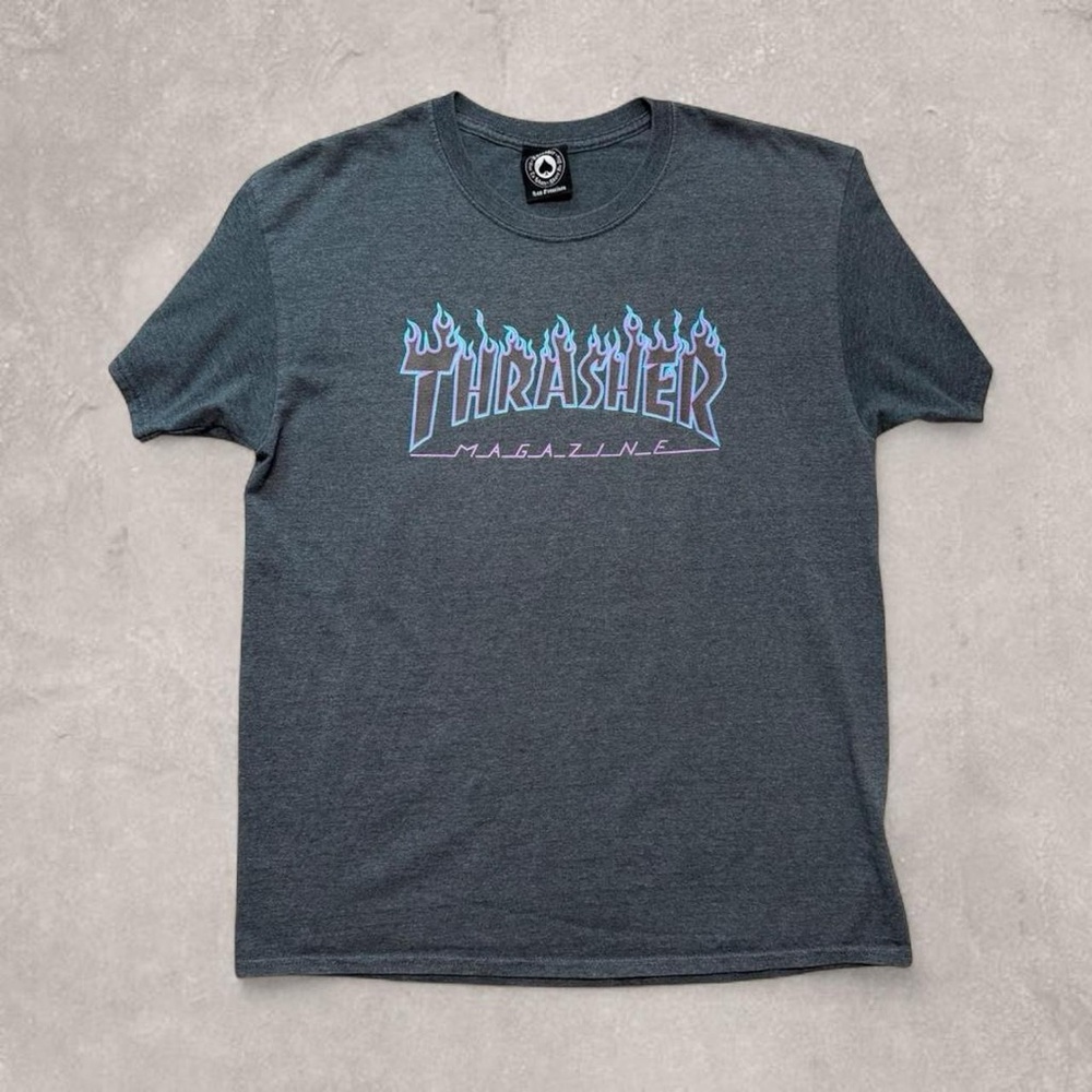 Thrasher Graphic Logo Skater Surfer T Shirt